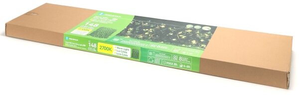 Aigostar - LED Solární řetěz 148xLED/2x1,2m IP65 teplá bílá ivy