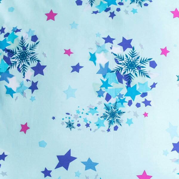 Jerry Fabrics Povlečení Frozen Light blue 02 svítící efekt 140x200, 70x90 cm