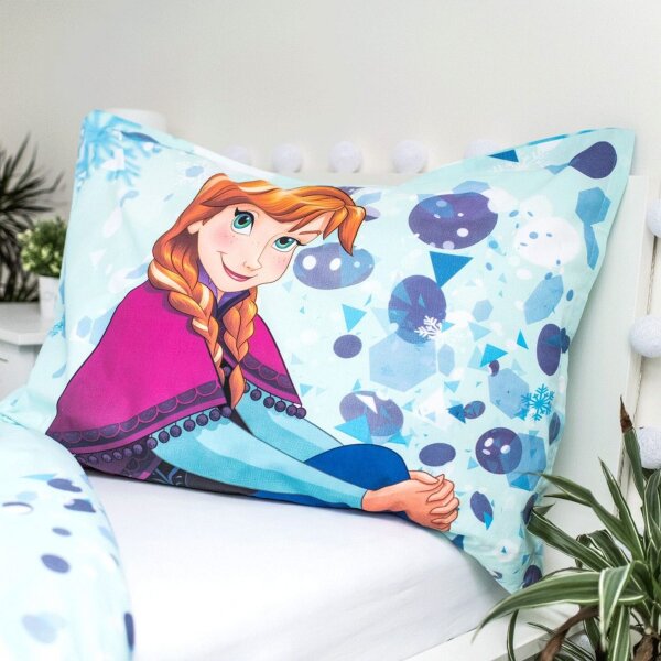 Jerry Fabrics Povlečení Frozen Light blue 02 svítící efekt 140x200, 70x90 cm
