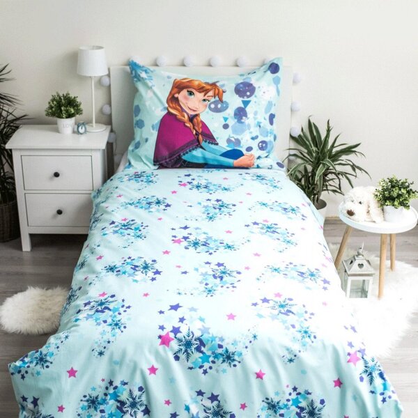 Jerry Fabrics Povlečení Frozen Light blue 02 svítící efekt 140x200, 70x90 cm