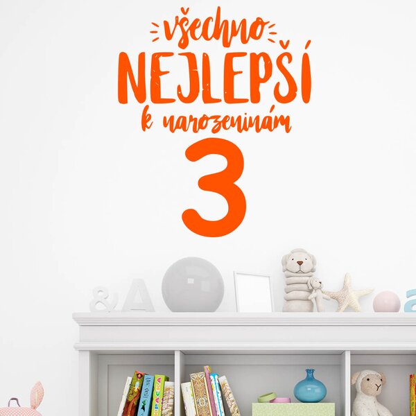 Živá Zeď Samolepka Všechno nejlepší Barva: černá