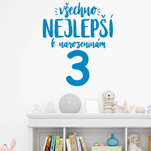 Živá Zeď Samolepka Všechno nejlepší Barva: černá