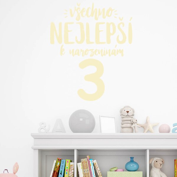 Živá Zeď Samolepka Všechno nejlepší Barva: černá