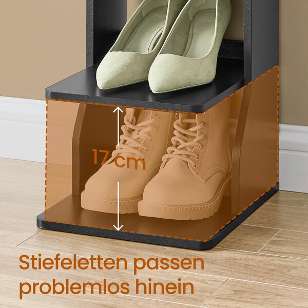 REGÁL NA BOTY, černá, 26,4/110,4/30 cm MID.YOU - Online Only šatny & botníky, Online Only