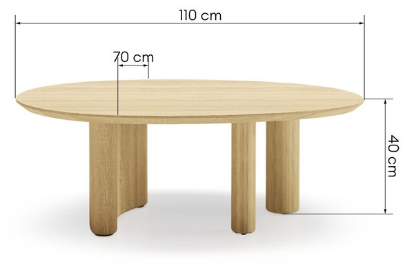 Nova Nook Dubový konferenční stolek Cecile 110 x 70 cm