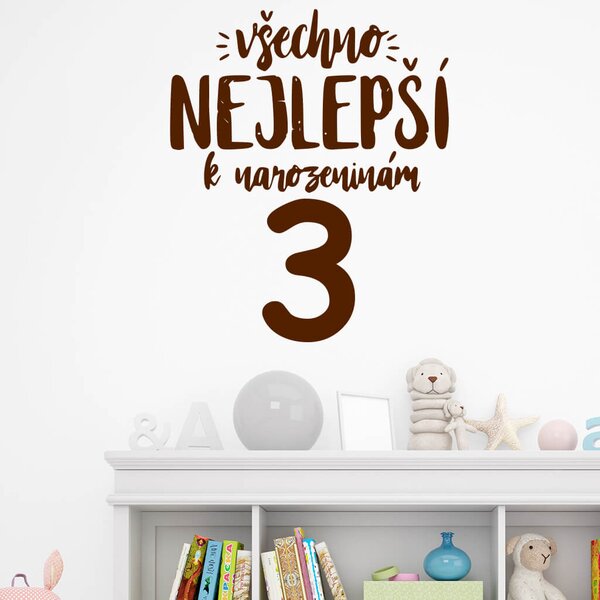 Živá Zeď Samolepka Všechno nejlepší Barva: černá