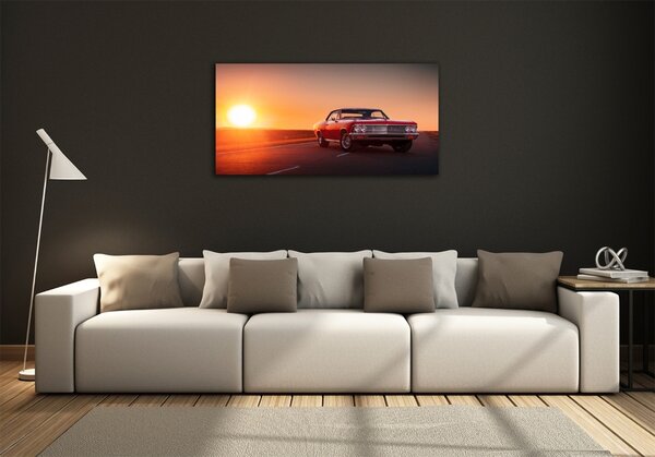 Foto obraz sklo tvrzené Červené auto osh-109817494