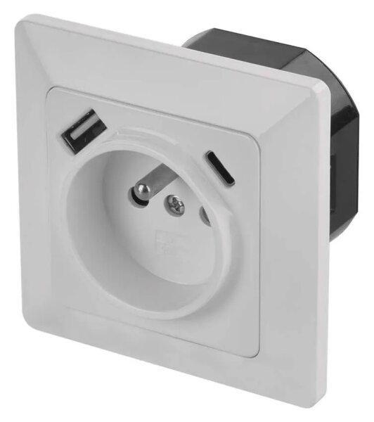 Zásuvka domovní s USB A+USB C