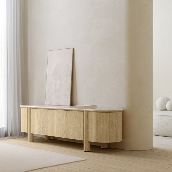Nova Nook Dubový TV stolek Cecile 200 x 48 cm