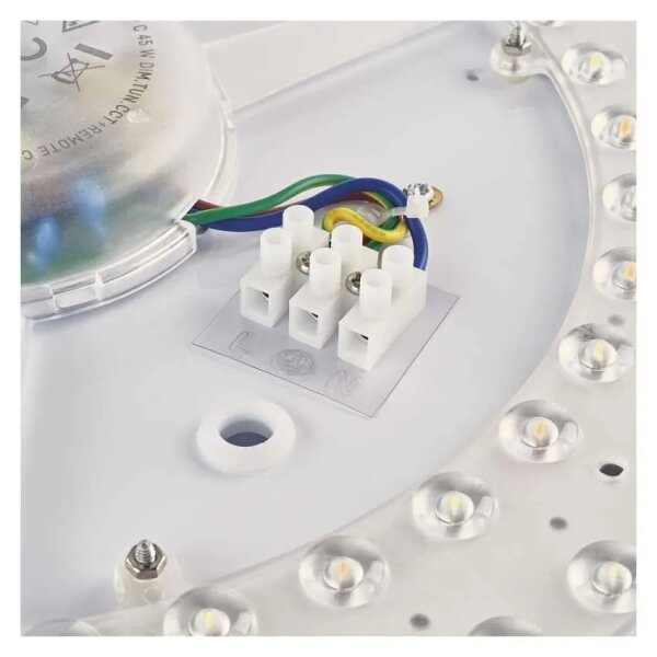 LED Stm stropní svítidlo ILVI LED/45W/230V 2700-6500K pr. 50 cm bílá/béžová+DO