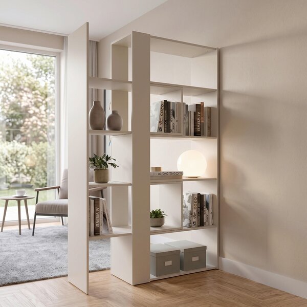 REGÁL, kašmírová, 82-146/180/35 cm Modern Living - Knihovny