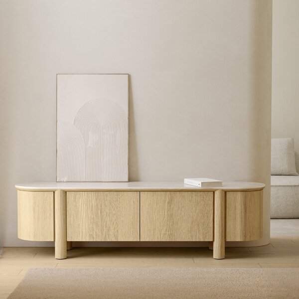 Nova Nook Dubový TV stolek Cecile 200 x 48 cm