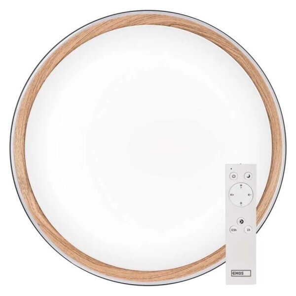 LED Stm stropní svítidlo ILVI LED/45W/230V 2700-6500K pr. 50 cm černá/béžová+DO