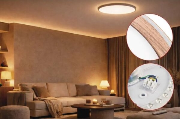 LED Stm stropní svítidlo ILVI LED/30W/230V 2700-6500K pr. 40 cm béžová+DO