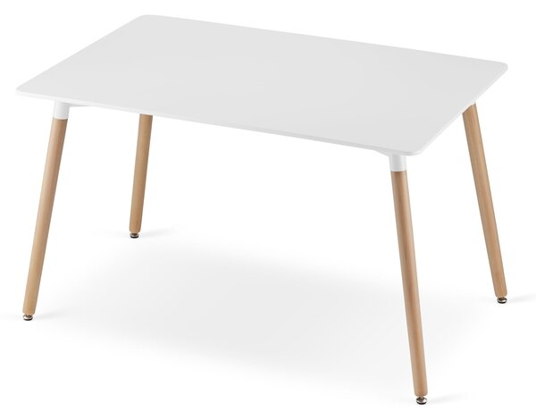 Jídelní set 1 + 4, stůl ADRIA 120x80cm bílý + židle BALI MARK černá