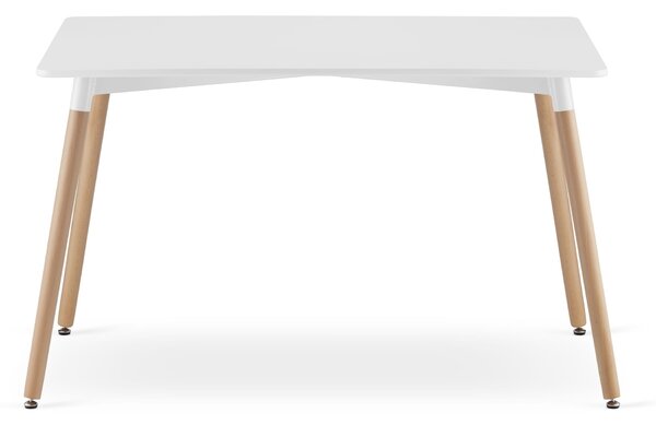 Jídelní set 1 + 4, stůl ADRIA 120x80cm bílý + židle BALI MARK černá