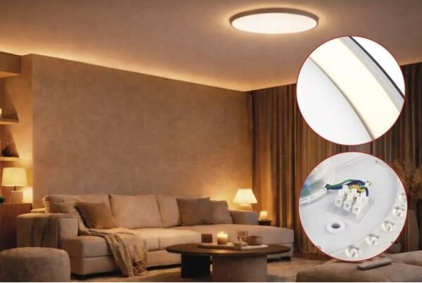 LED Stm stropní svítidlo ILVI LED/30W/230V 2700-6500K pr. 40 cm černá/mosaz+DO