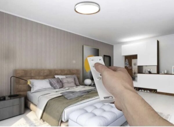 LED Stm stropní svítidlo ILVI LED/45W/230V 2700-6500K pr. 50 cm bílá/béžová+DO