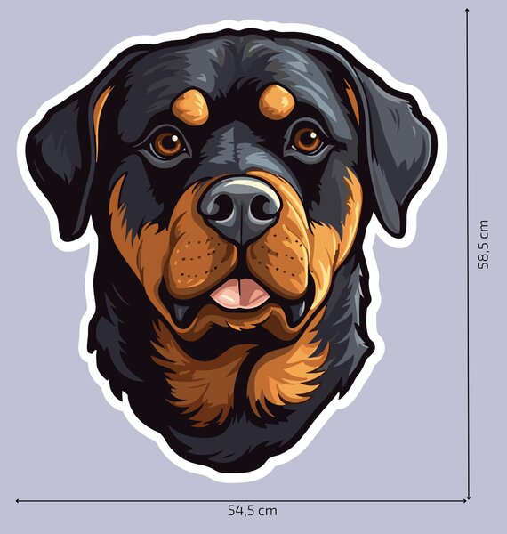 PIPPER. Nálepka Rotvajler Velikost: 60cm