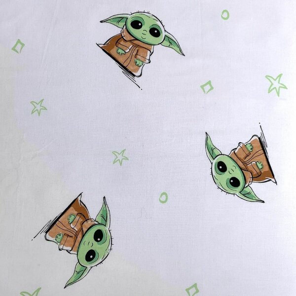 Jerry Fabrics Povlečení Star Wars Baby Yoda 140x200, 70x90 cm