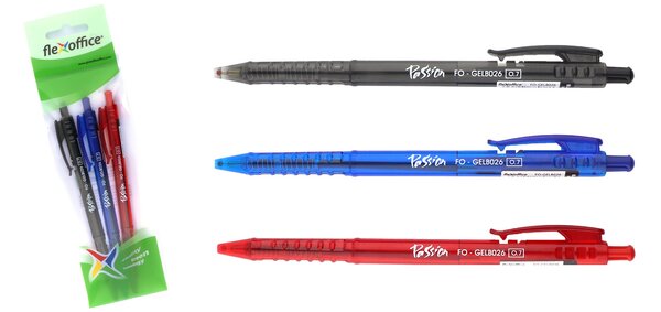 Jednorázové plastové kuličkové pero pro velmi kvalitní a snadné psaní FO-GELB 026.99