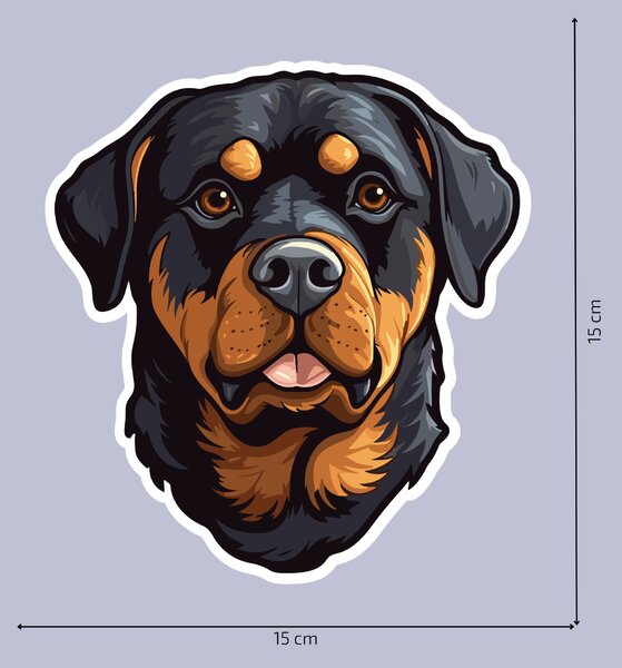 PIPPER. Nálepka Rotvajler Velikost: 60cm