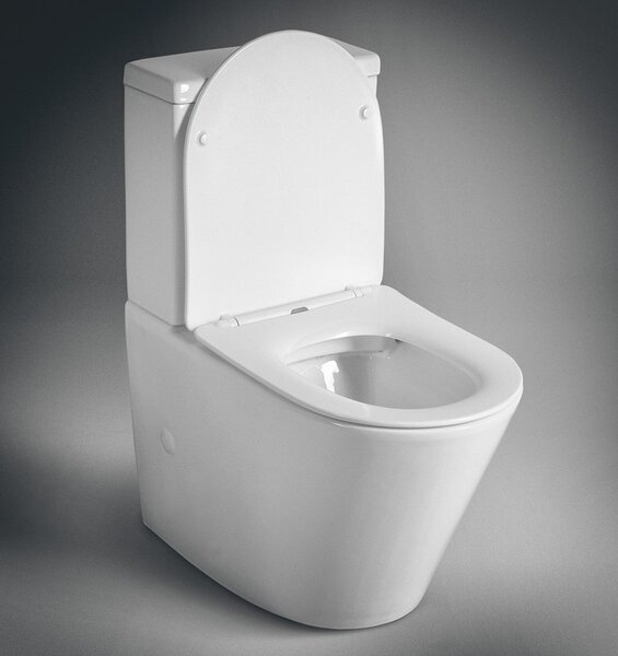 Sapho Sapho, PACO RIMLESS WC kombi mísa s nádržkou včetně splachovací soupravy, spodní/zadní, PC1012WR