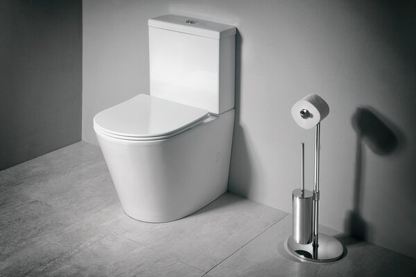 Sapho Sapho, PACO RIMLESS WC kombi mísa s nádržkou včetně splachovací soupravy, spodní/zadní, PC1012WR