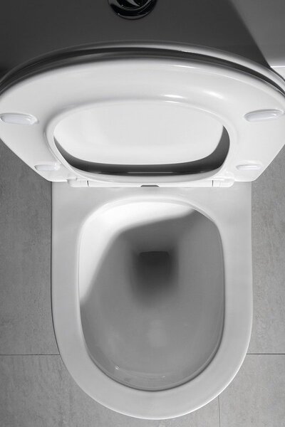 Sapho Sapho, PACO RIMLESS WC kombi mísa s nádržkou včetně splachovací soupravy, spodní/zadní, PC1012WR