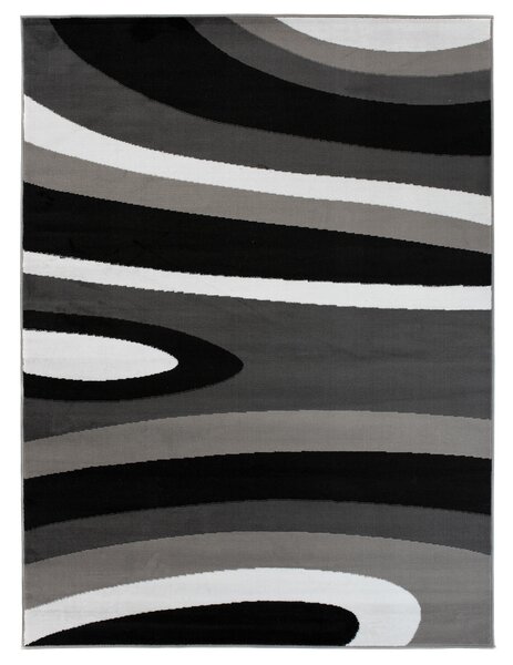 Makro Abra Kusový koberec moderní MAYA Z895A černý šedý Rozměr: 80x150 cm
