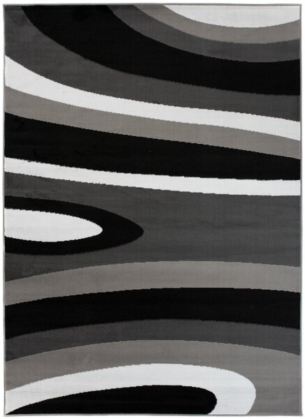 Makro Abra Kusový koberec moderní MAYA Z895A černý šedý Rozměr: 80x150 cm