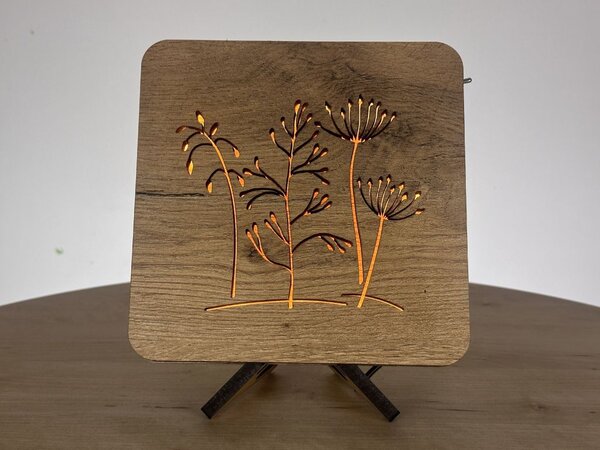 "Lipnice" lampa 19x19cm provedení povrchu: dub