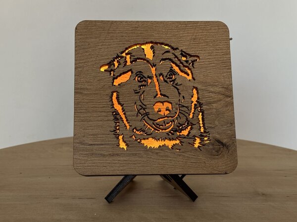 "Husky" lampa 19x19cm provedení povrchu: dub