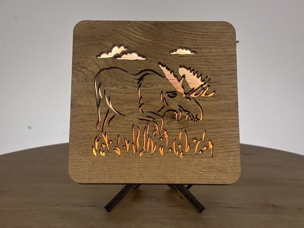 "Los" lampa 19x19cm provedení povrchu: dub