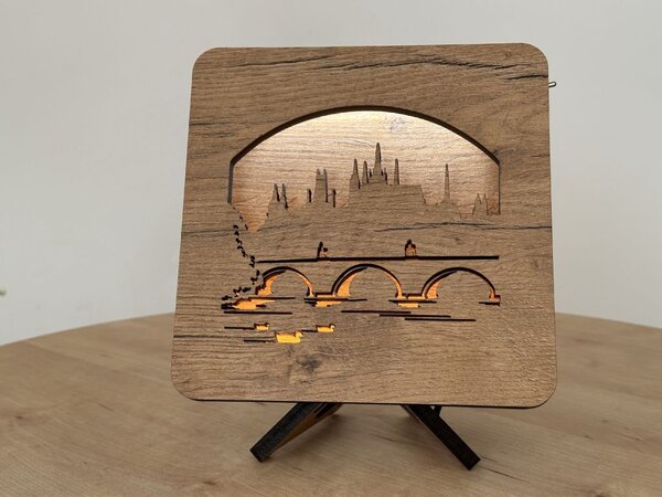 "Hradčany" lampa 19x19cm provedení povrchu: dub