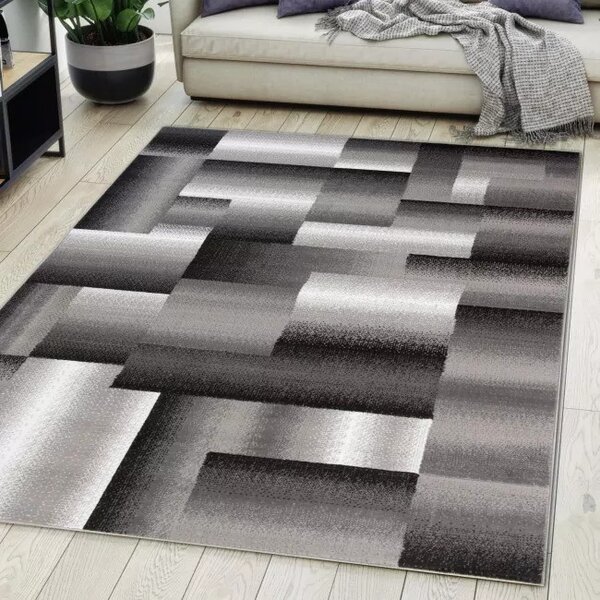 Makro Abra Kusový koberec moderní MAYA Z904D šedý Rozměr: 160x220 cm