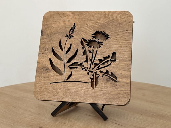 "Pampeliška" lampa 19x19cm provedení povrchu: dub