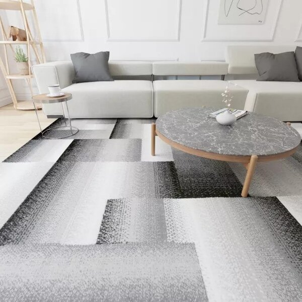 Makro Abra Kusový koberec moderní MAYA Z904D šedý Rozměr: 160x220 cm