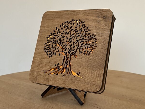 "Dub" lampa 19x19cm provedení povrchu: dub