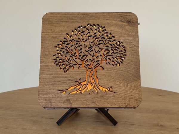 "Dub" lampa 19x19cm provedení povrchu: dub