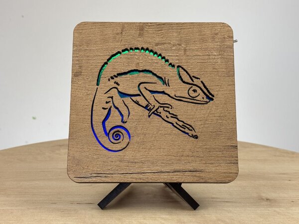 "Chameleón" lampa 19x19cm provedení povrchu: dub