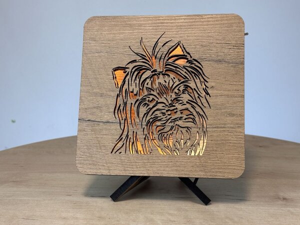 "Jorkšír" lampa 19x19cm provedení povrchu: dub