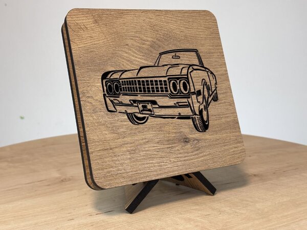 "Veterán Buick" lampa 19x19cm provedení povrchu: dub