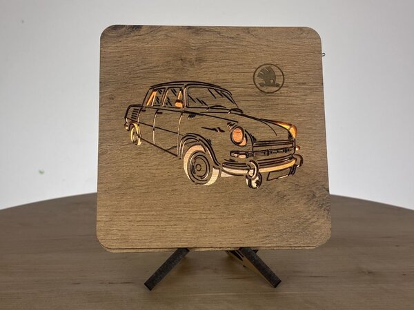 "Embéčko" lampa 19x19cm provedení povrchu: dub