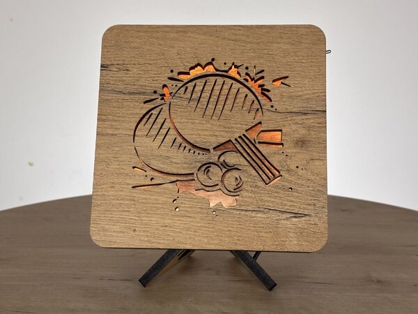 "Ping Pong" lampa 19x19cm provedení povrchu: dub
