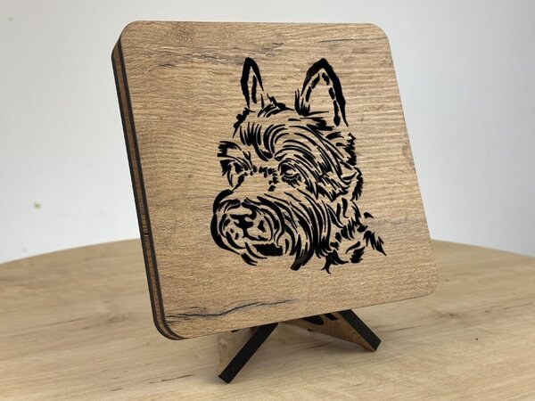 "Teriér" lampa 19x19cm provedení povrchu: dub