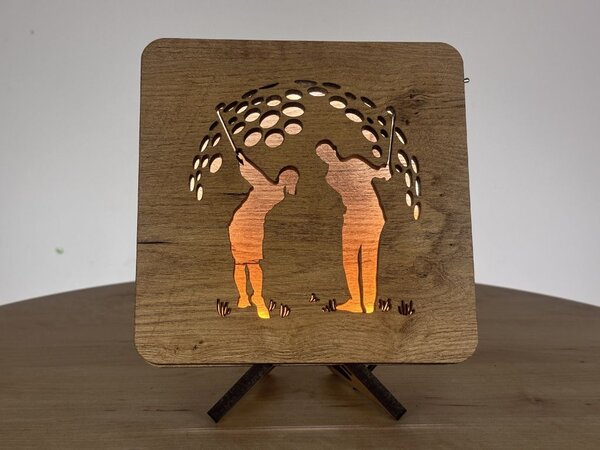 "Golf" lampa 19x19cm provedení povrchu: dub