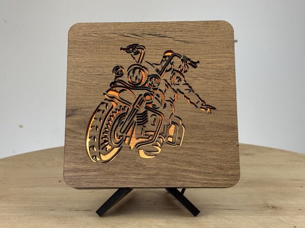 "Motorkář" lampa 19x19cm provedení povrchu: dub