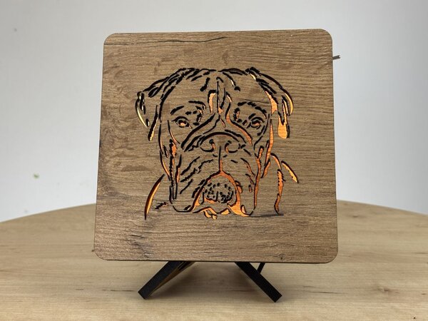 "Boxer" lampa 19x19cm provedení povrchu: dub