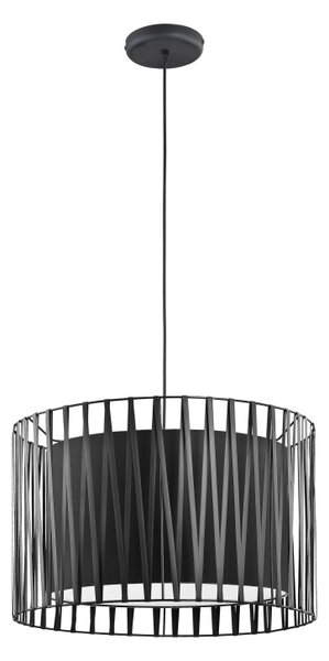 TK LIGHTING Lustr - HARMONY 1655, ⌀ 50 cm, 230V/15W/1xE27, černá/bílá